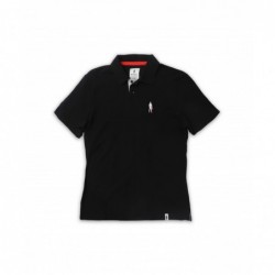SCHWARZES KURZARM-POLOSHIRT...