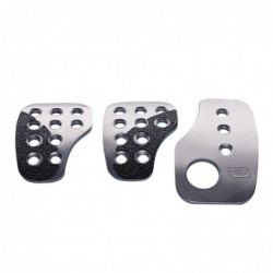 SET 3 PEDALES RACING PLATA